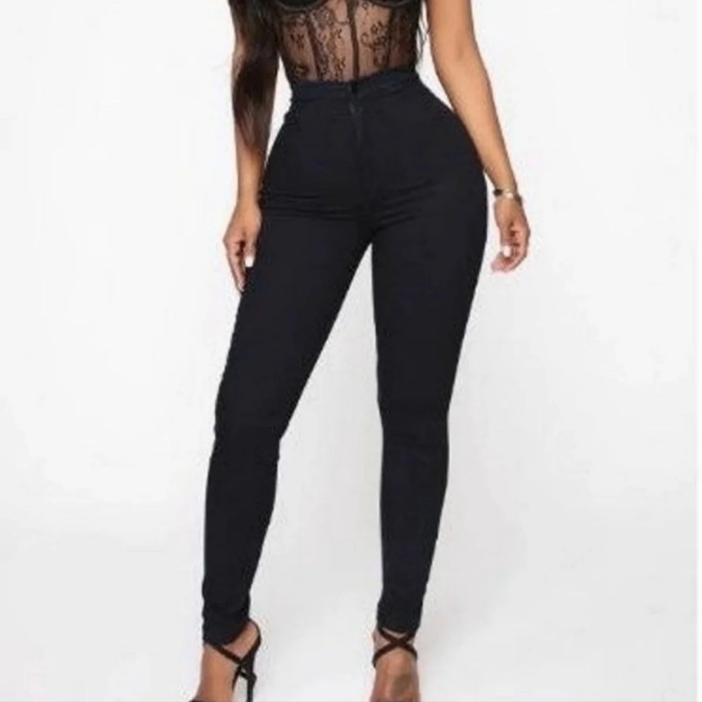 Super High Waist Denim Skinnies